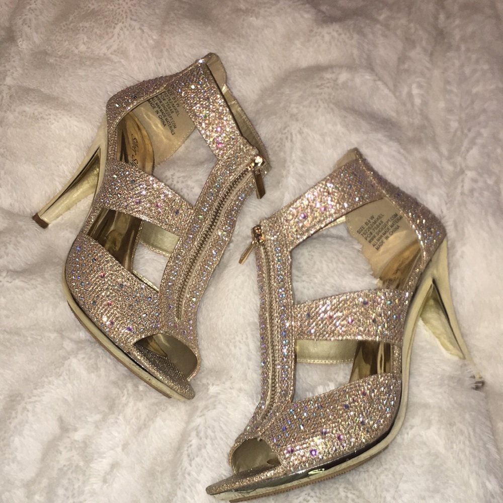 Formal Gold Glitter Shoes